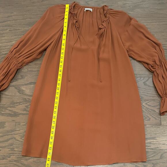 Reformation Adrienne Mini Dress in Cinnamon Brown Size Small - Picture 7 of 9